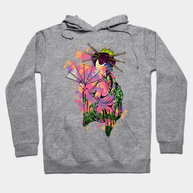 Abstract Geisha Hoodie by EsotericExposal